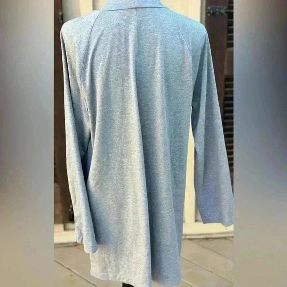 J. Jill Luxe Supima Turtleneck Tunic XLT Heather Gray casual minimalist - Picture 3 of 5